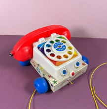 Load image into Gallery viewer, Vintage 1961 Fisher-Price Chatter Telephone #747 Wooden Pull Toy USA
