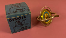 Load image into Gallery viewer, Vintage Gyrota Junior Gyroscope Top Toy British Made with Original Box
