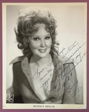 Load image into Gallery viewer, Beverly Berlin Autographed 8x10 B&amp;W Photo Inscribed to Louis Janetta
