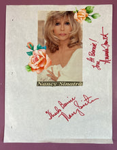 Load image into Gallery viewer, Nancy Sinatra Signed Autograph on Photo Page

