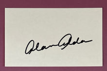 Load image into Gallery viewer, Alan Alda Signed Autograph 3x5 Index Card MASH Hawkeye Actor
