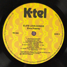 Load image into Gallery viewer, Elvis Presley - Love Songs 20 Original Songs Vinyl LP (K-Tel NC 524, 1980)
