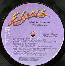 Load image into Gallery viewer, Elvis Presley - Elvis in Concert 2xLP Vinyl Record 1977 RCA APL-2-2587
