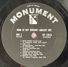 Load image into Gallery viewer, Roy Orbison - More of Roy Orbison's Greatest Hits Vinyl LP SLP 18024 Stereo
