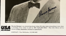 Load image into Gallery viewer, Pee-wee Herman Big Top Pee-Wee USA Network Promo Photo Pre-printed Auto
