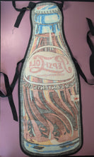 Load image into Gallery viewer, Vintage 1970s Sari Fabrics Pepsi-Cola Bottle Shaped Pop Art Apron

