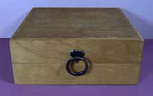 Load image into Gallery viewer, Vintage Wooden Keepsake Box with Glass Lid &amp; Heart Ring Pull
