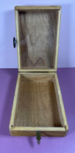 Load image into Gallery viewer, Vintage Wooden Keepsake Box with Glass Lid &amp; Heart Ring Pull

