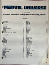 Load image into Gallery viewer, Gamer's Handbook of the MARVEL UNIVERSE MU1 Abomination thru Dreadnought TSR
