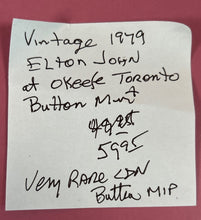 Load image into Gallery viewer, Vintage 1979 Elton John O'Keefe Centre Toronto Concert Tour Pin Button
