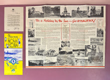 Load image into Gallery viewer, Vintage 1948 Halifax NS Travel Brochure Lot w/ Letter &amp; de Garthe Art RCMP
