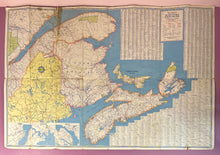 Load image into Gallery viewer, Vintage 1950s Sunoco Road Map of Quebec Canada by H.M. Gousha
