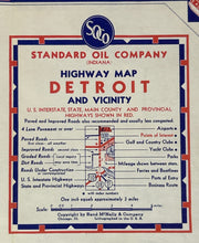 Load image into Gallery viewer, Vintage Standard Oil Highway Map Detroit MI Teikl's Standard Service Owosso
