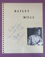Load image into Gallery viewer, Hayley Mills Signed Page Photo The Flame Trees of Thika (1981) David Robb
