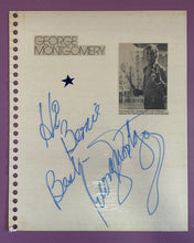 Load image into Gallery viewer, George Montgomery Autographed Signed 8x11 Scrapbook Page "To Bernie Best"
