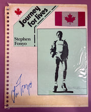 Load image into Gallery viewer, Stephen Fonyo Autographed "Journey For Lives" 1984-85 Laminated Pages
