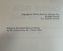 Load image into Gallery viewer, The Captive Press in the Third Reich by Oron J. Hale (1964, Hardcover)

