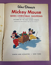 Load image into Gallery viewer, Vintage 1953 Walt Disney's Mickey Mouse Goes Christmas Shopping Club Book
