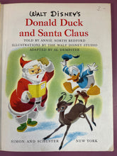 Load image into Gallery viewer, Vintage 1952 Walt Disney's Donald Duck and Santa Claus Little Golden Book D27
