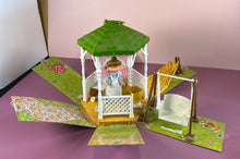 Load image into Gallery viewer, Vintage 1976 Knickerbocker Holly Hobbie Gazebo Playset with Doll &amp; Swing
