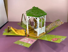 Load image into Gallery viewer, Vintage 1976 Knickerbocker Holly Hobbie Gazebo Playset with Doll &amp; Swing

