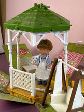 Load image into Gallery viewer, Vintage 1976 Knickerbocker Holly Hobbie Gazebo Playset with Doll &amp; Swing
