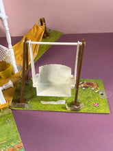 Load image into Gallery viewer, Vintage 1976 Knickerbocker Holly Hobbie Gazebo Playset with Doll &amp; Swing
