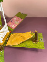 Load image into Gallery viewer, Vintage 1976 Knickerbocker Holly Hobbie Gazebo Playset with Doll &amp; Swing
