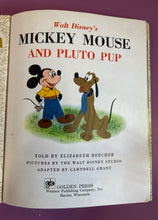 Load image into Gallery viewer, Vintage 1977 Walt Disney's Mickey Mouse and Pluto Pup Little Golden Book D76
