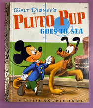 Load image into Gallery viewer, Walt Disney's Pluto Pup Goes to Sea, A Little Golden Book (D30, 1952)

