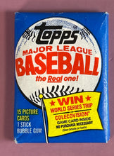 Load image into Gallery viewer, 1983 Topps Major League Baseball Unopened Wax Pack 15 Cards + Gum
