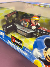 Load image into Gallery viewer, Bburago Disney Formula Mickey Mouse Racing Car 1/24 Scale Die Cast NIB
