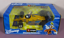 Load image into Gallery viewer, Burago Disney Formula Goofy Die-Cast Metal Race Car 1/24 Scale New in Box
