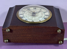 Load image into Gallery viewer, Vintage Westclox Sheraton S10-AA Electric Mantel Clock Dark Wood Case Canada
