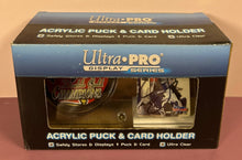 Load image into Gallery viewer, Curtis Joseph Signed Valu-net Card &amp; 2002 Canada Double Gold Puck Display
