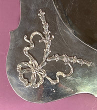 Load image into Gallery viewer, Antique 1911 Elkington &amp; Co. Sterling Silver Easel Back Vanity Mirror 19x16"
