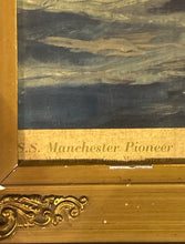 Load image into Gallery viewer, Vintage Framed Print S.S. Manchester Pioneer Ship Manchester Liners Ltd.
