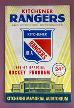 Load image into Gallery viewer, 1966-67 Kitchener Rangers &amp; Greenshirts JR A Official Hockey Program
