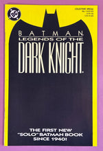 Load image into Gallery viewer, Batman: Legends of the Dark Knight #1 (DC, 1989) Yellow Collector's Special
