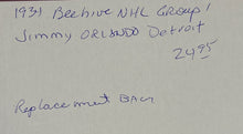 Load image into Gallery viewer, 1939 Beehive Group 1 Photo Jimmy Orlando Detroit Red Wings
