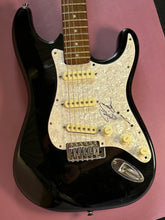 Load image into Gallery viewer, Autographed Lyon by Washburn LI15 Stratocaster Style Electric Guitar Black
