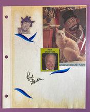 Load image into Gallery viewer, Red Skelton Autographed Vintage Scrapbook Page with Clippings
