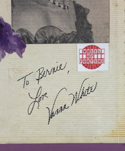 Load image into Gallery viewer, Vanna White Signed Autographed Scrapbook Page "To Bernie" Wheel of Fortune
