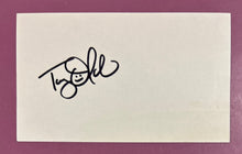 Load image into Gallery viewer, Tony Orlando Signed Autograph Index Card with Smiley Face Drawing
