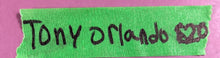 Load image into Gallery viewer, Tony Orlando Signed Autograph Index Card with Smiley Face Drawing
