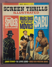 Load image into Gallery viewer, Screen Thrills Illustrated Magazine May 1964 Vol 2 #4 Spider Marx Bros Sabu
