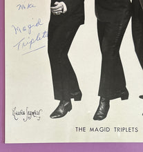 Load image into Gallery viewer, Vintage Autographed The Magid Triplets 8x10 B&amp;W Photo by Maurice Seymour
