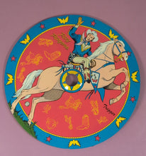 Load image into Gallery viewer, Vintage 1950s Roy Rogers &amp; Trigger Bicycle Signal Siren Hub Caps (Pair)
