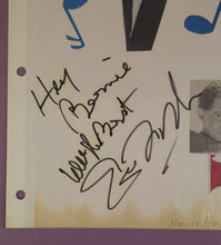 Load image into Gallery viewer, Eddie Fisher Autographed Signed Page 1988 Inscribed to Bernie w/ Mime Back
