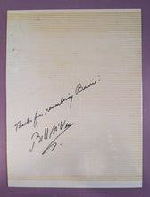 Load image into Gallery viewer, Bill McVean Signed Autographed Photo Card "Thanks for remembering Bernie!"
